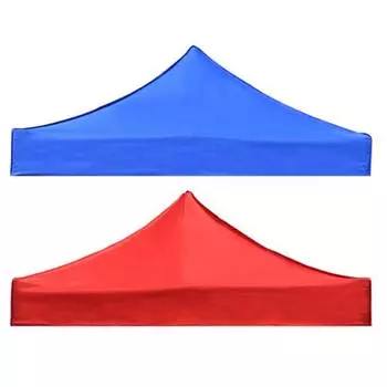 Замена покрытия навеса патио на открытом воздухе - брезентовый солнцезащитный козырек на крыше павильона беседки 2x2m синий