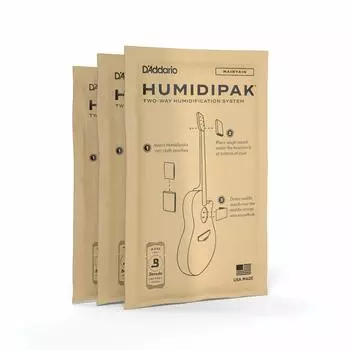 Замена регулятора влажности для гитары Humidipak Maintain 3 упаковки D Addario PW-HPRP-03 (Повседневный уход) [] коричневый