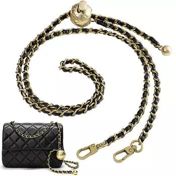 Замена ремешка-цепочки для кошелька, регулируемая искусственная кожа, железная цепочка для кошелька