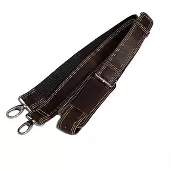 Замена ремня для сумки-мессенджера - качественный регулируемый плечевой ремень из натуральной коровьей кожи; для мессенджеров, ноутбуков, камер, дорожных сумок и многого другого коричневый