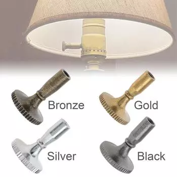 Замена ручки патрона лампы Металлическая замена включения/выключения лампы чёрный