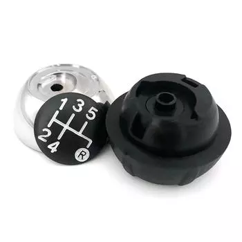 Замена ручки переключения передач 5-ступенчатой механической коробки передач для Fiat 500 2012-2018 чёрный/серебряный