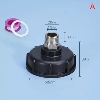 Замена садовой арматуры адаптера резервуара для воды Ibc с резьбой 60 мм 1/2 inch