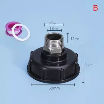 Замена садовой арматуры адаптера резервуара для воды Ibc с резьбой 60 мм 3/4 inch