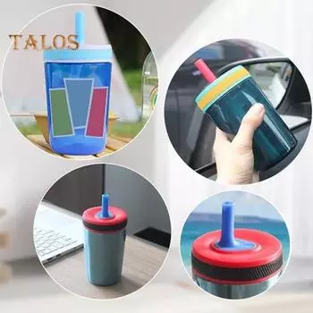 Замена соломы для бутылки с водой для чашки Zak, не содержит бисфенола-А, легко чистится, прикусывающий клапан, аксессуары для соломинок для питья оранжевый