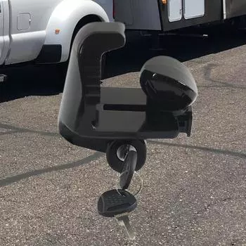 Замки для прицепа для путешествий с ключами, набор замков для прицепа для автофургона, регулируемый крюк для замка прицепа для автофургона, аксессуары для защиты прицепа чёрный