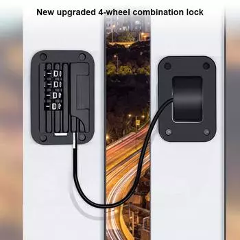 Замки для шкафов с детской безопасностью Цифровой пароль Ограничение позиционирования Кодовый замок Защита от детей Замки для раздвижных оконных дверей чёрный