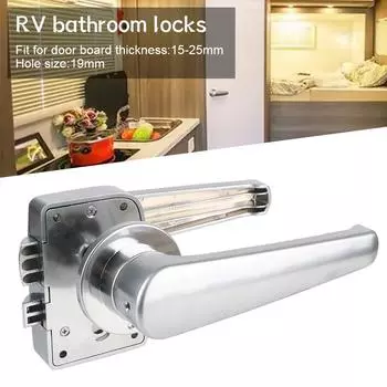 Замки для ванной комнаты на автодоме Модификация автозапчастей на автофургоне Замок для туалетной двери автомобиля Замок для ванной комнаты Автофургон Защелка для лодки с ручкой Замки с ручкой серебряный