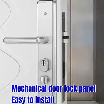 Замки Универсальный входной замок для двери повышенной безопасности из нержавеющей стали Многофункциональная противоугонная дверная ручка Механический замок Фурнитура Панель
