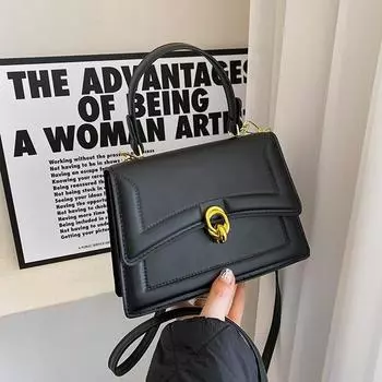 Замковая текстура Простая модная сумка Весенняя универсальная сумка через плечо Маленькая квадратная сумка для женщин бежевый