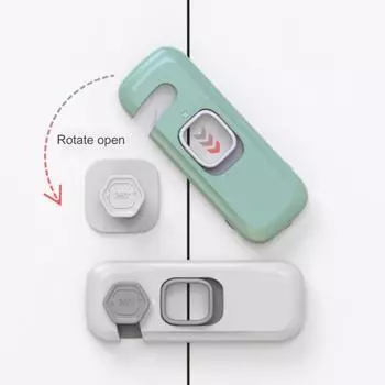 Замок безопасности для детей, вращение на 360 градусов, высокая твердость, плотная защита ребенка от детей, безопасные замки для семьи серый