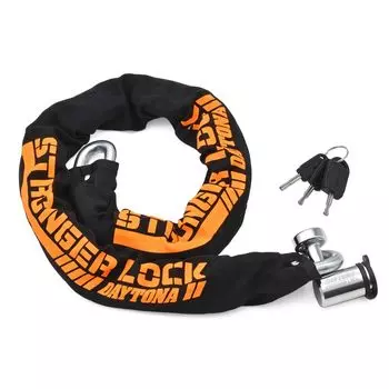 Замок цепи мотоцикла Daytona из стального сплава, совместимый с дисковым замком, со светодиодной подсветкой, более прочный замок цепи 48440 12 мм 1,0 м