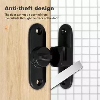 Замок для амбарной двери, защелка для раздвижной двери на 90/180 градусов, простая установка без перфорации, прочная защелка для калитки, безопасный замок для раздвижной двери