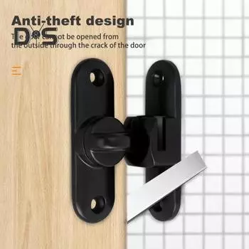 Замок для амбарной двери, защелка для раздвижной двери на 90/180 градусов, простая установка без перфорации, прочная защелка для калитки, безопасный замок для раздвижной двери