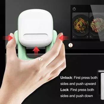 Замок для дверцы духовки с защитой от детей, многоцелевая кухонная микроволновая печь, посудомоечная машина, дезинфекционный шкаф, дверца холодильника, замок с защитой от детей, пряжка безопасности для защиты от детей светло-зеленый