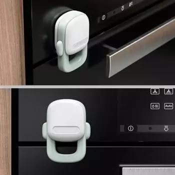 Замок для дверцы духовки с защитой от детей, многоцелевая кухонная микроволновая печь, посудомоечная машина, дезинфекционный шкаф, дверца холодильника, замок с защитой от детей, пряжка безопасности для защиты от детей светло-зеленый