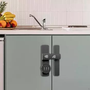 Замок для двери амбара с защелкой и паролем, светящийся для шкафов, кухонь серый