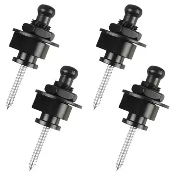 Замок для гитарного ремня металлический, легко снимается, набор из 4 штифтов, пряжка, профилактика, отсоединяется одним нажатием, устанавливается, инструменты, электрические, акустические,