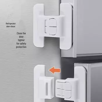 Замок для холодильника с защитой от детей — не позволяет детям открывать диспенсер для воды и обеспечивает плотное закрытие.