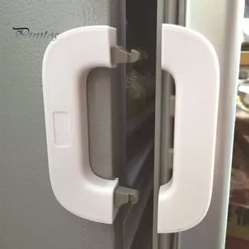 Замок для холодильника с защитой от детей, самоклеящийся, многоцелевой, ящик, шкаф, духовка, дверца холодильника, защелка, защищающая от детей, пряжка безопасности для защиты от детей серый