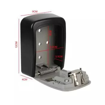 Замок для ключей для дома, 4-значная комбинация из цинкового сплава, для использования в помещении и на открытом воздухе, сейф с паролем, настенный монтаж