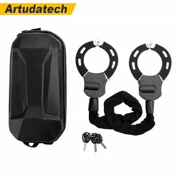 Замок для мотоцикла, велосипеда, электроскутера с ключом, 60 см, цепной замок, защита от кражи, с сумкой