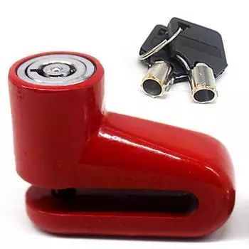 Замок для мотоцикла, защита от кражи, велосипед, мотоцикл, замок дискового тормоза, защита от кражи для скутера красный