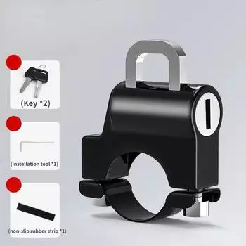 Замок для мотоциклетного шлема, предотвращение кражи, фиксированный замок для шлема, замок-крючок, замок для аккумулятора автомобиля чёрный