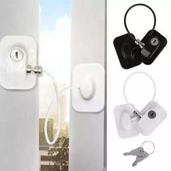 Замок для окон с защитой от детей, замок для холодильника, предохранительный замок для окон, пробка, 1 мл One Size чёрный
