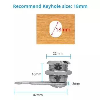 Замок для почтового ящика Замок с крюком для почтового ящика, ствол 30 мм 16mm