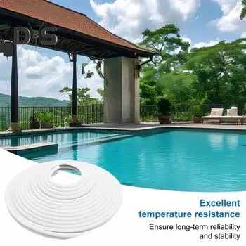 Замок для покрытия бассейна 120 футов для бассейнов, врытых в землю и надземных, Т-образный замок для покрытия бассейна, рулон, гибкий комплект для заплаток для покрытия бассейна из ПВХ белый