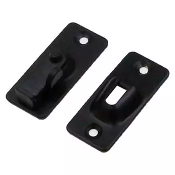 Замок для раздвижной двери из нержавеющей стали с углом наклона 90 градусов (черный)