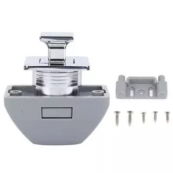 Замок для шкафа RV Push Cabinet, металлическая кнопка, бесключевой доступ, защелка для ящика шкафа, защелка для Cara Black