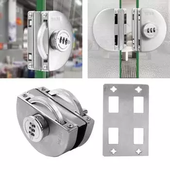 Замок для стеклянной двери без сверления, замок с паролем, безрамный замок для раздвижных ворот, противоугонный замок для бесключевого доступа E