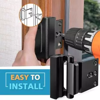 Замок для усиления двери безопасности дома, устойчивый к коррозии, дополнительный откидной замок, защелка для двери, защищенная от детей серебряный