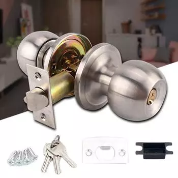 Замок для ванной комнаты, оптовая продажа, трехрычажный сферический замок для спальни, внутренний замок из алюминиевого сплава для туалета J5S8