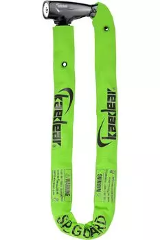 Замок для велосипеда Kaedear, цепочка для ключей, длина 1000 мм, квадратный номер 6 мм, прочный цилиндрический ключ, утерянная копия, противоугонная служба KDR-LK1-1000 зелёный