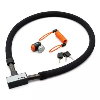 Замок для защиты от кражи мотоцикла Daytona, усиленный набор замков, дисковый замок, стальной звеньевой замок, серебристый, 1200 мм 97676 и серебряный