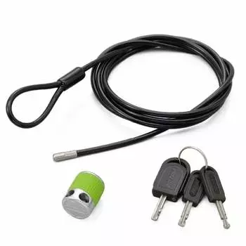 Замок для защиты от кражи на куртку/шлем мотоцикла Daytona с тросом и светодиодным ключом, более прочный тросовый замок 1800 мм, зеленый 31259