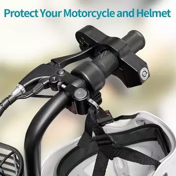 Замок дроссельной заслонки мотоцикла и замок для мотоциклетного шлема, 2 шт., AUCARAUTO, защита от кражи мотоцикла и шлема, замок из твердого сплава, подходит 2 Pack Motorcycle Lock