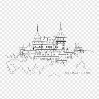 Замок контур замок утюг на теплопередаче печать виниловые нашивки наклейки для одежды DIY аппликации моющиеся нашивки