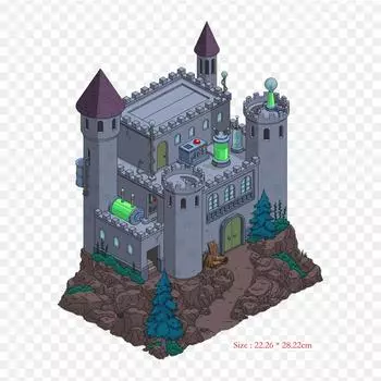 Замок монстров выбил железо Франкенштейна на теплопередаче с принтом виниловые нашивки, наклейки для одежды, аппликации «сделай сам», моющиеся нашивки