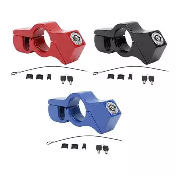 Замок на руль мотоцикла из алюминиевого сплава, противоугонный, с цепным замком для дроссельной заслонки и тормоза Red