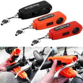 Замок на руль мотоцикла, противоугонный замок на руль мотоцикла, нержавеющий замок на акселератор скутера, тормозной замок для руля велосипеда, дроссельная заслонка оранжевый