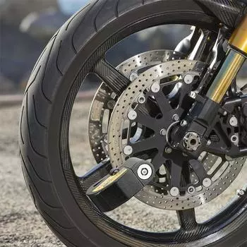 Замок охранной сигнализации для мотоцикла, водостойкая велосипедная сигнализация, 110 дБ, предупреждающий замок, аксессуары для навесного замка с дисковым тормозом для мотоцикла чёрный