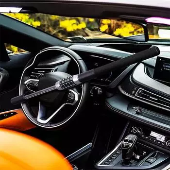 Замок рулевого колеса автомобиля Противоугонное защитное выдвижное устройство Выдвижной бесключевой парольный кодовый замок Замок рулевого колеса чёрный