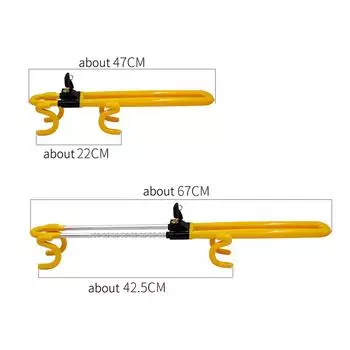 Замок рулевого колеса для автомобилей, противоугонная длина замка рулевого колеса автомобиля, регулируемая длина для грузовика, внедорожника, автомобиля жёлтый