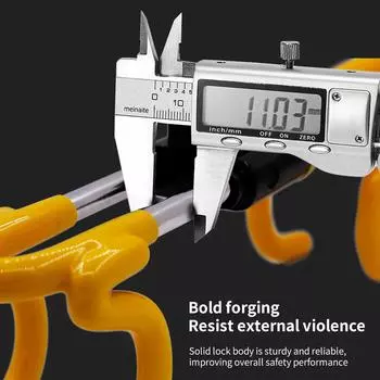 Замок рулевого колеса для автомобилей Противоугонный замок рулевого колеса автомобиля Регулируемая длина для грузовиков внедорожников автомобилей United States