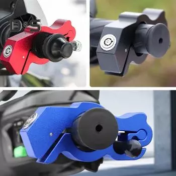 Замок руля с двумя ключами Прочный противоугонный регулируемый замок дроссельной заслонки Тормозной замок Скутер Мопед ATV Мотоциклы Велосипеды Замок безопасности красный