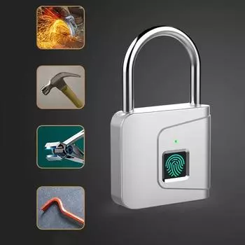 Замок с отпечатком пальца из цинкового сплава, перезаряжаемая литиевая батарея USB, электронный замок без ключа, декомпрессионные игрушки, навесной замок CHINA